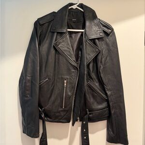 Quince Black Leather Jacket